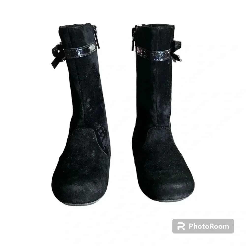 Gymboree black dress boots toddler size 8